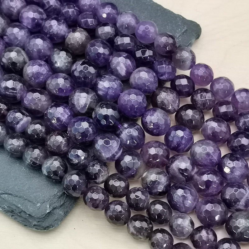 Perles d'améthyste en 4, 6, 8 et 10 mm