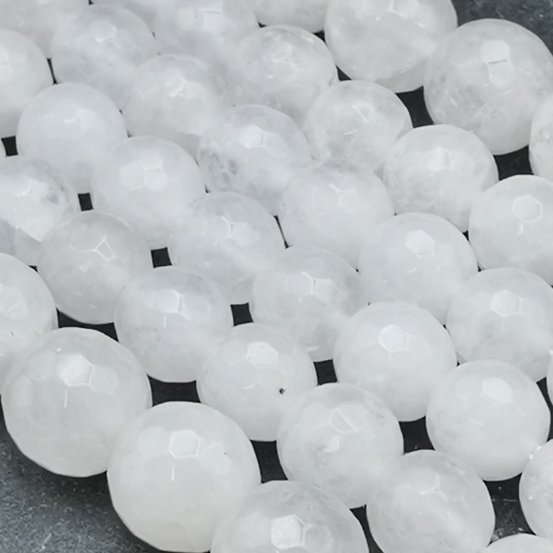 Perles de jade blanc néphrite en 4, 6, 8 et 10 mm