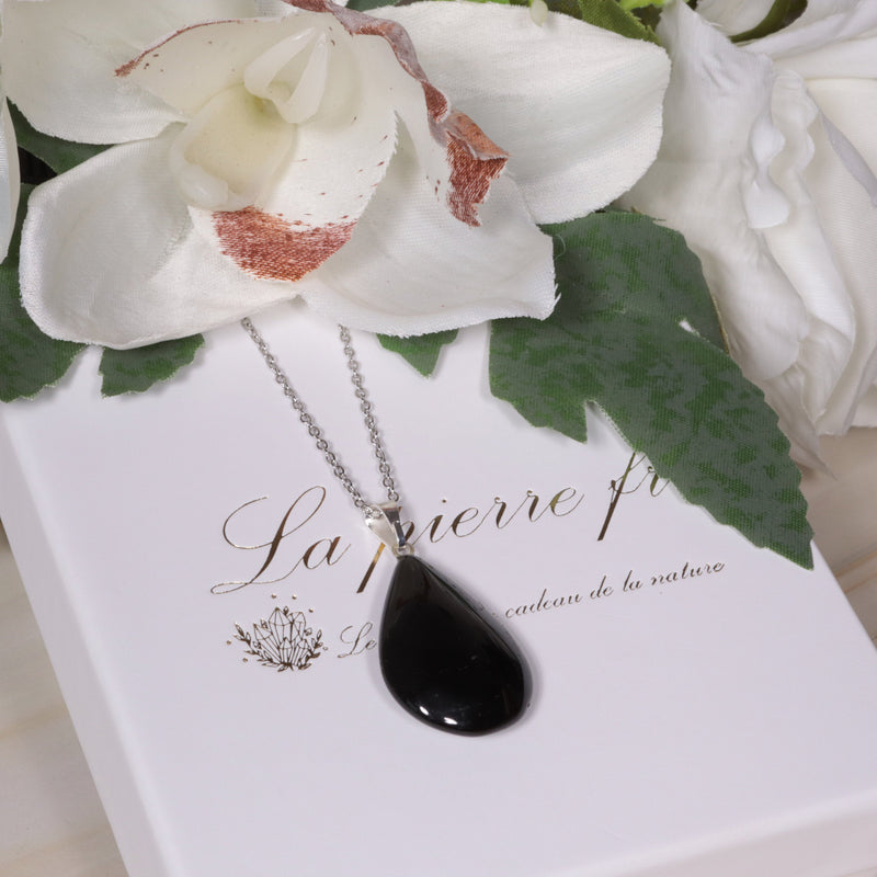 Pendentif Tourmaline noire naturelle du Brésil, collier pendentif pierre naturelle ,Pierre semi-précieuse