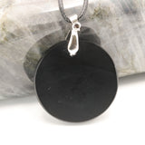 Pendentif Fleur de Lotus en Obsidienne Noire — Pierre naturelle du Mexique