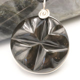 Pendentif Étoile en Obsidienne Œil Céleste — Pierre naturelle du Mexique