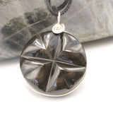 Pendentif Étoile en Obsidienne Œil Céleste — Pierre naturelle du Mexique