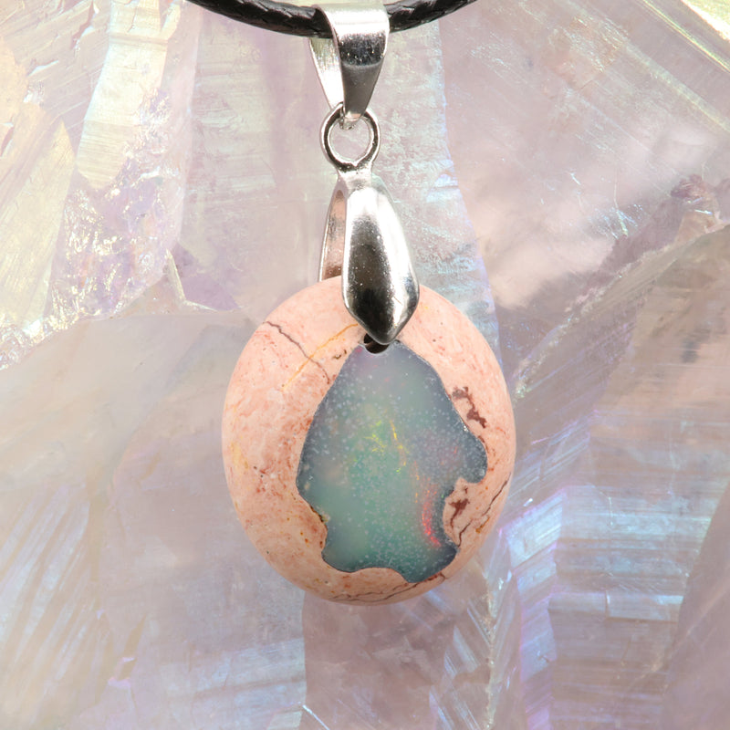 Pendentif Opale Bleue du Mexique (Cascade)