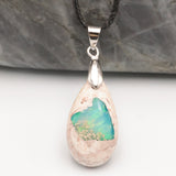 Pendentif Opale Verte du Mexique (Fougère)