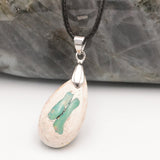 Pendentif Opale Bleue Verte du Mexique (Sirène)