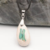 Pendentif Opale Bleue Verte du Mexique (Sirène)