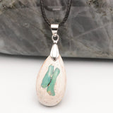 Pendentif Opale Bleue Verte du Mexique (Sirène)