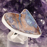 Bague Opale Boulder d'Australie en argent (Grand Récif)