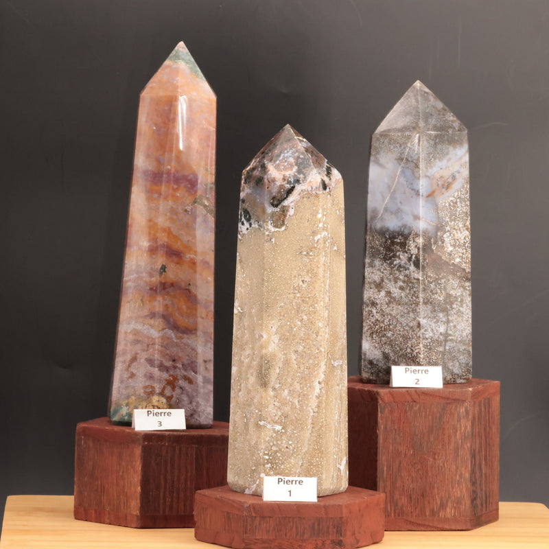 Orbes concentriques du jaspe orbiculaire naturel de Madagascar