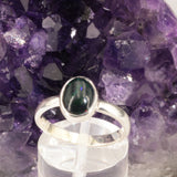 Bague Opale Noire d'Éthiopie en argent (Braise)