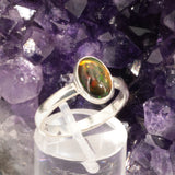 Bague Opale Noire d'Éthiopie en argent (Nocturne)