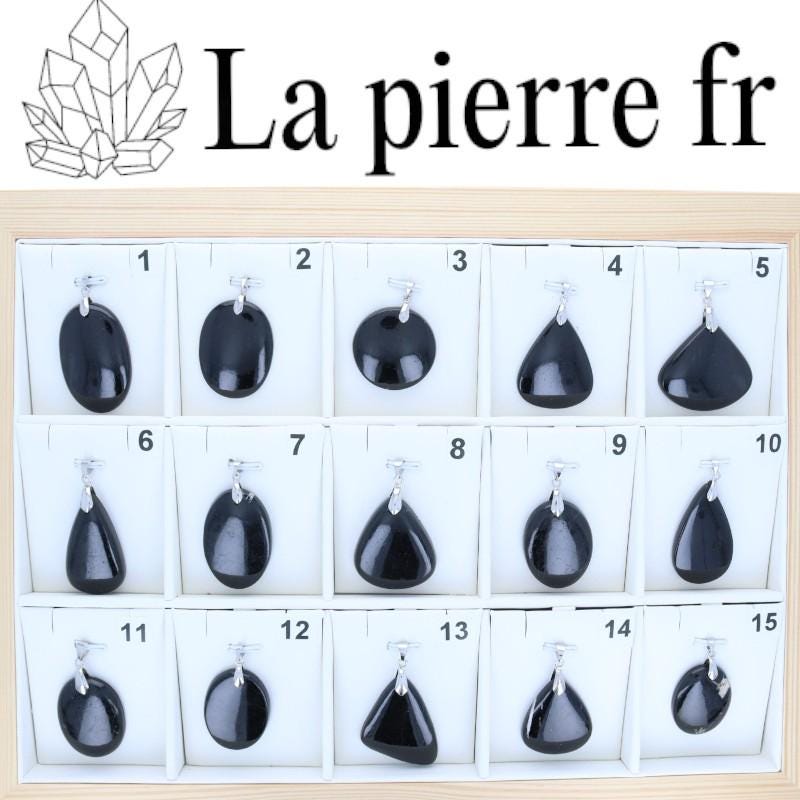 Pendentif Tourmaline noire naturelle, qualité supérieure, Brésil.