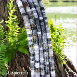 Jade Gris : Perles en pierre naturelle ronde et plate 4mm 