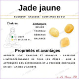 Perles Heishi naturelle en Jade jaune 4mm - La Pierre FR