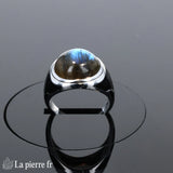 Bague femme bohème La Pierre Fr (Blason Artisanal) argent 925 émaillé grande