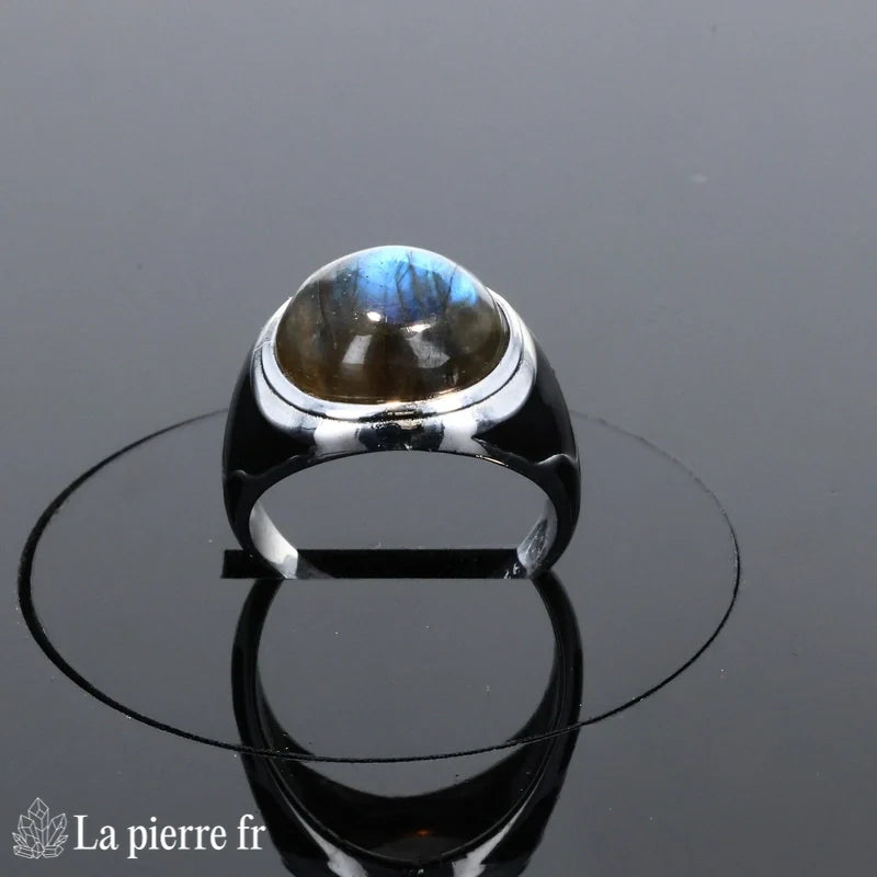 Bague femme bohème La Pierre Fr (Blason Artisanal) argent 925 émaillé grande