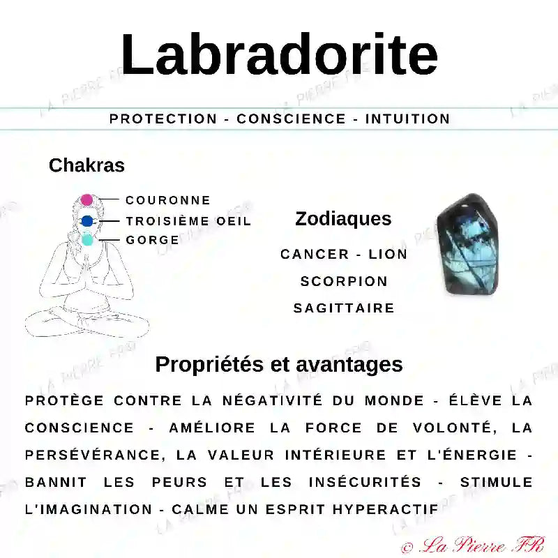 Galet Plat Labradorite Naturelle minéraux