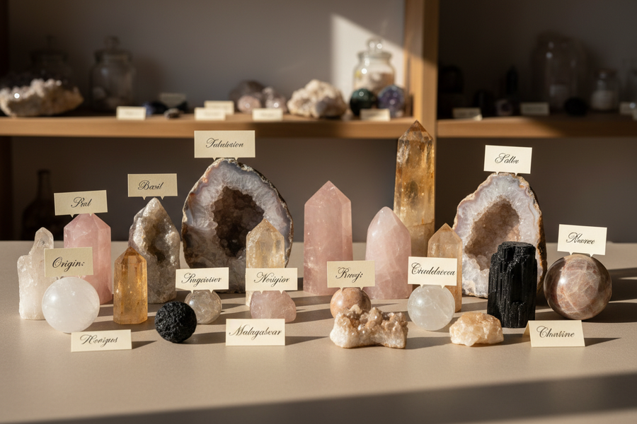 Pierres naturelles illustrant l’importance de la provenance dans la valeur des minéraux – La Pierre FR