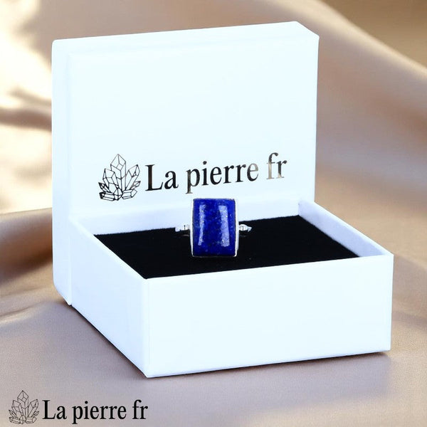 Bague Lapis-lazuli (Signature Royale) de grande taille, bijou moderne et affirmé.