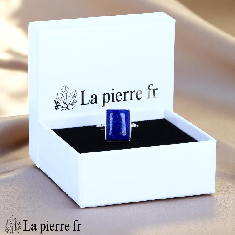 Bague Lapis-lazuli (Signature Royale) de grande taille, bijou moderne et affirmé.