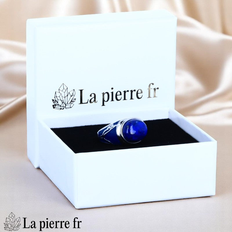 Chevalière Lapis-lazuli (Héritage Bohème), bijou bohème imposant pour femme.