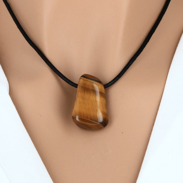 Œil de Tigre roulé percé, pierre naturelle utilisée en lithothérapie