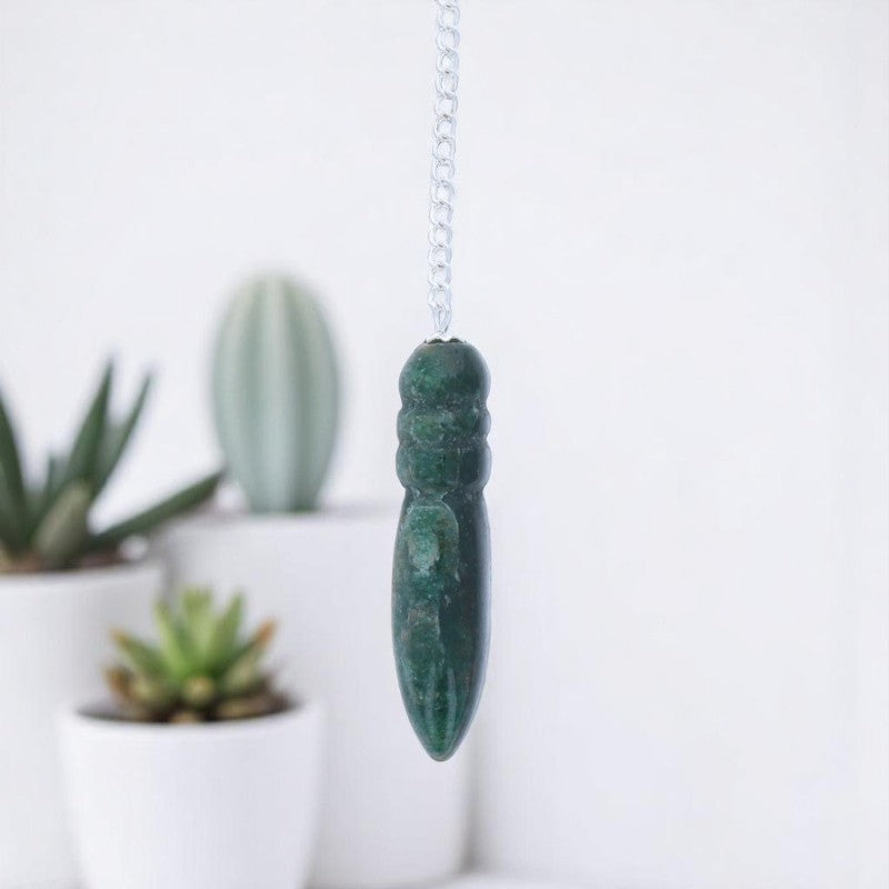 Pendule Égyptien (Aventurine Verte) pierre verte tenu pour radiesthésie d'harmonie - La Pierre F