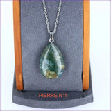 Pendentif Agate Mousse | Pendentif pierre naturelle - La Pierre FR