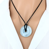 Pendentif en pierre Aigue-Marine – forme donut 