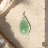 Pendentif Amazonite Pièce Unique, Forme Libre Polie, Numéro au Choix