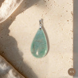 Pendentif Amazonite Pièce Unique, Forme Libre Polie, Numéro au Choix