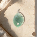 Pendentif Amazonite Pièce Unique, Forme Libre Polie, Numéro au Choix
