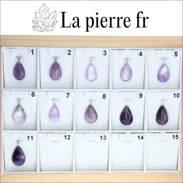 Pendentif en améthyste avec bélière en argent