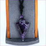 Pendentif Améthyste - Pointe de Flèche - Protection, Sagesse et Guérison