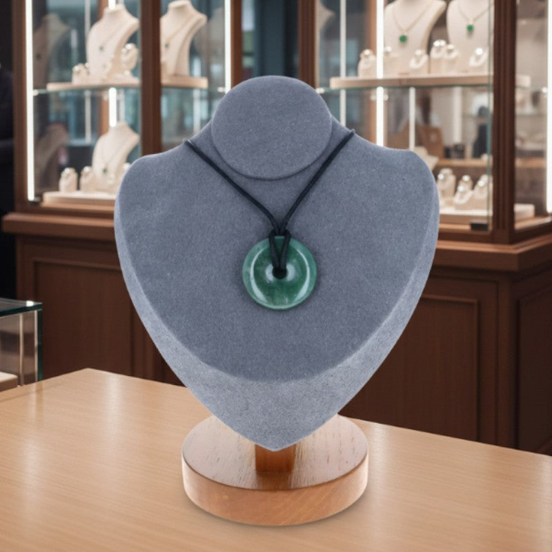 collier aventurine verte donut vert clair