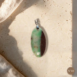 Pendentif Chrysoprase Pièce Unique, Sur Roche-Mère, Numéro au Choix