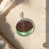Pendentif Chrysoprase Pièce Unique, Sur Roche-Mère, Numéro au Choix