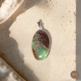 Pendentif Chrysoprase Pièce Unique, Sur Roche-Mère, Numéro au Choix