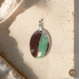 Pendentif Chrysoprase Pièce Unique, Sur Roche-Mère, Numéro au Choix