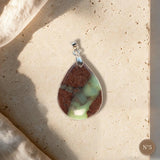 Pendentif Chrysoprase Pièce Unique, Sur Roche-Mère, Numéro au Choix
