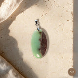 Pendentif Chrysoprase Pièce Unique, Sur Roche-Mère, Numéro au Choix