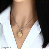 Pendentif en Citrine - Collier en Pierre Naturelle pour Lithothérapie