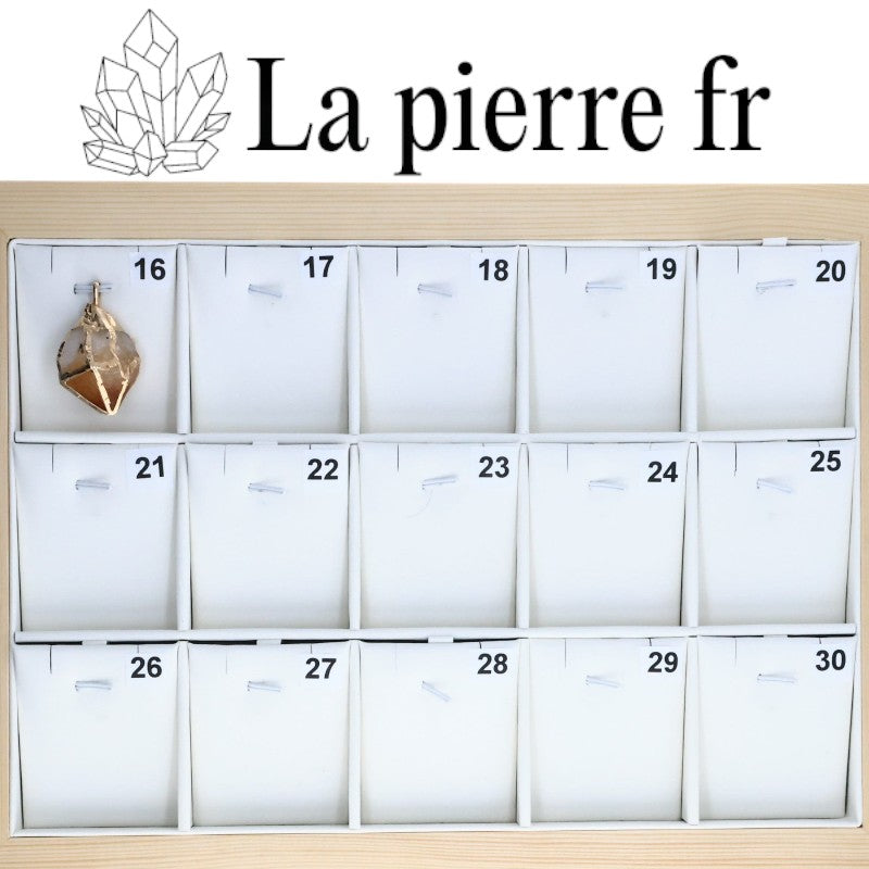 Pendentif Pointe Citrine Naturelle Brute Serti Doré pendentif citrine