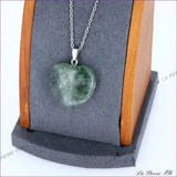 Pendentif cœur Fluorine verte | Pendentif pierre naturelle - La Pierre FR