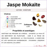 Pendentif Cœur Jaspe Mokaïte Naturel pendentif pierre