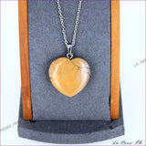 Pendentif Jaspe Mokaite | Pendentif cœur en pierre naturelle - La Pierre FR