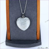 Pendentif Labradorite grise | Pendentif cœur en pierre - La Pierre FR