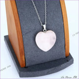 Pendentif Quartz rose cœur - La Pierre FR