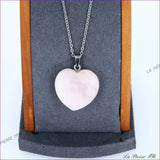 Pendentif Quartz rose cœur - La Pierre FR