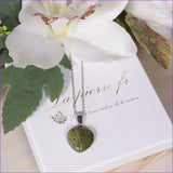 Pendentif pierre Unakite en forme de cœur - La Pierre FR